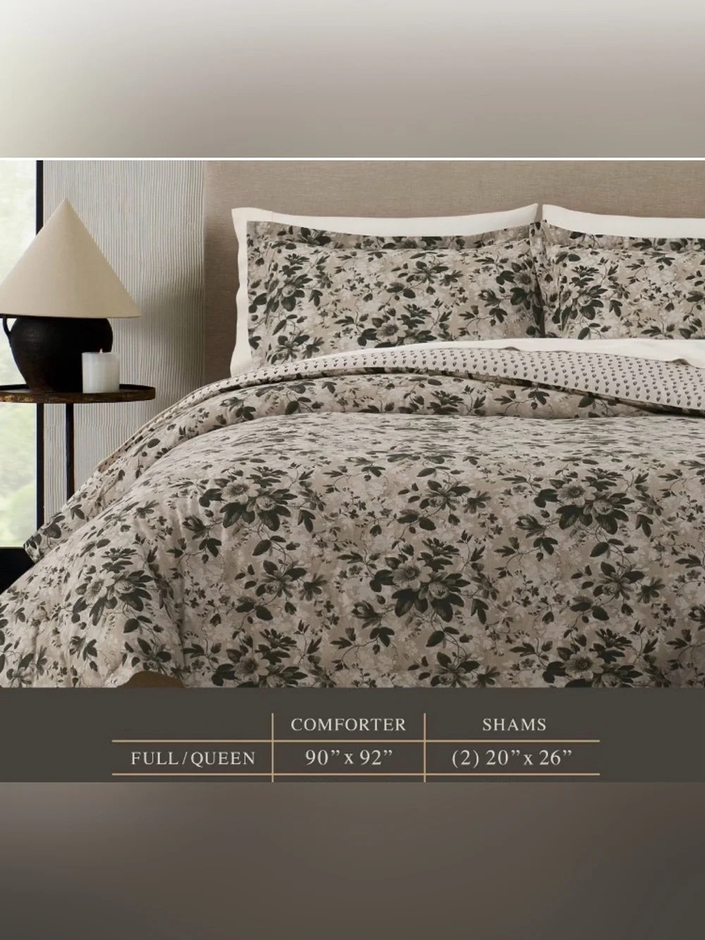 New Jeremiah Brent Floral Comforter Set Size Queen
